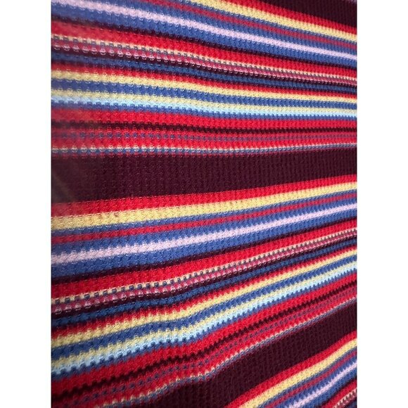 SO Goods For Life Y2K 90s Women's L Striped High Neck Ribbed Long Sleeve Top - Picture 6 of 8